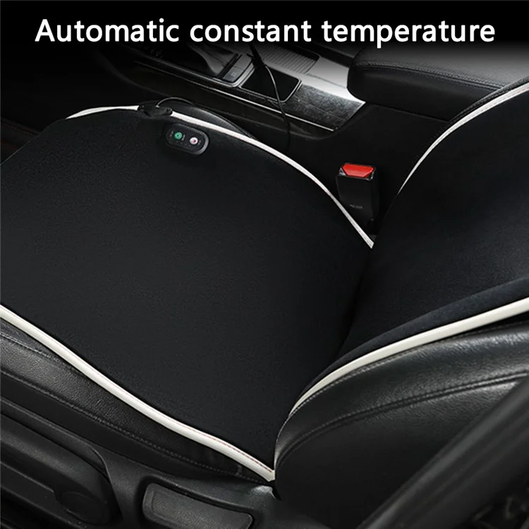Coussin chauffant pour siège de voiture WM-XL2 2 pièces / set 12 V / 24 V Couverture de siège de véhicule chauffante universelle pour les jours froids - Noir