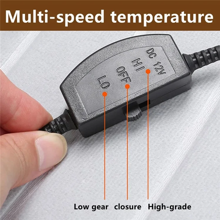 G-4S 2Pcs / Set 12V Car Seat Heating Cushion for Winter Heated Seat Covers with Backrest - Grey