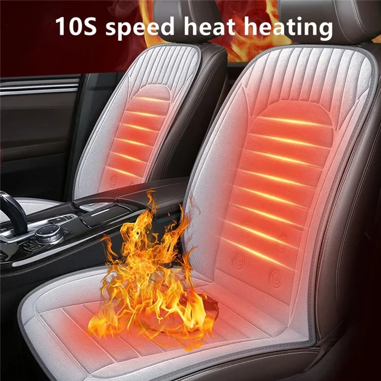 G-4S 2Pcs / Set 12V Car Seat Heating Cushion for Winter Heated Seat Covers with Backrest - Coffee