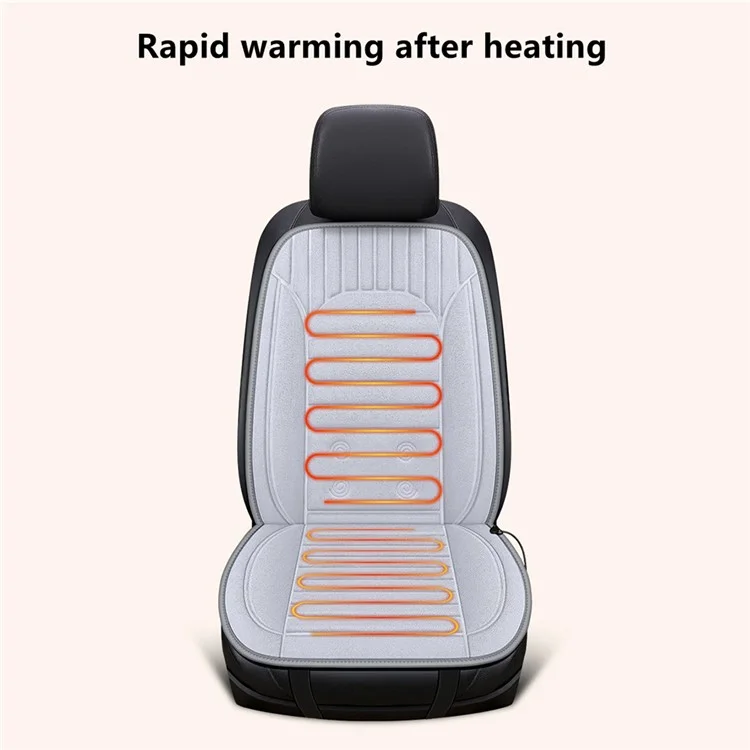 G-4S 2Pcs / Set 12V Car Seat Heating Cushion for Winter Heated Seat Covers with Backrest - Coffee