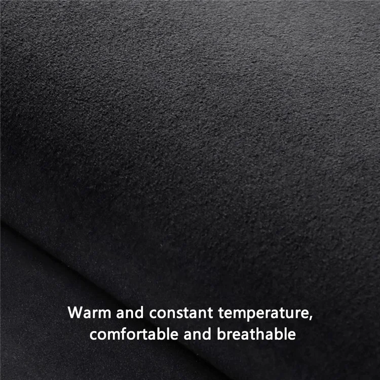 ANJUNY Car Electric Heated Seat Cushion Leder+Samt+Schaum Winter Sitzheizung mit Rückenlehne - Schwarz+Dunkelblau / Fahrerseite