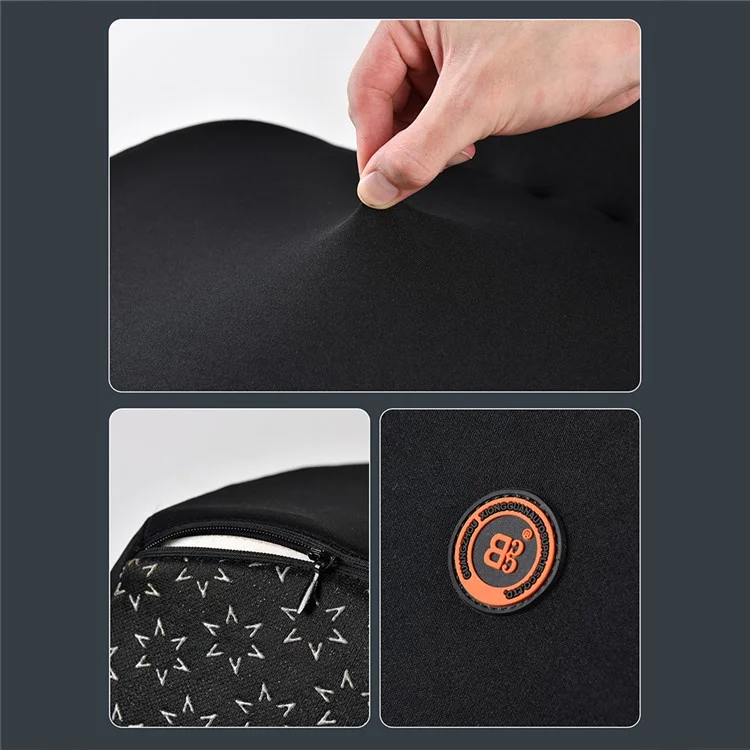 ZK001 Space Memory Foam Filling Integrated Lumbar Support Car Seat Cushion - Schwarz