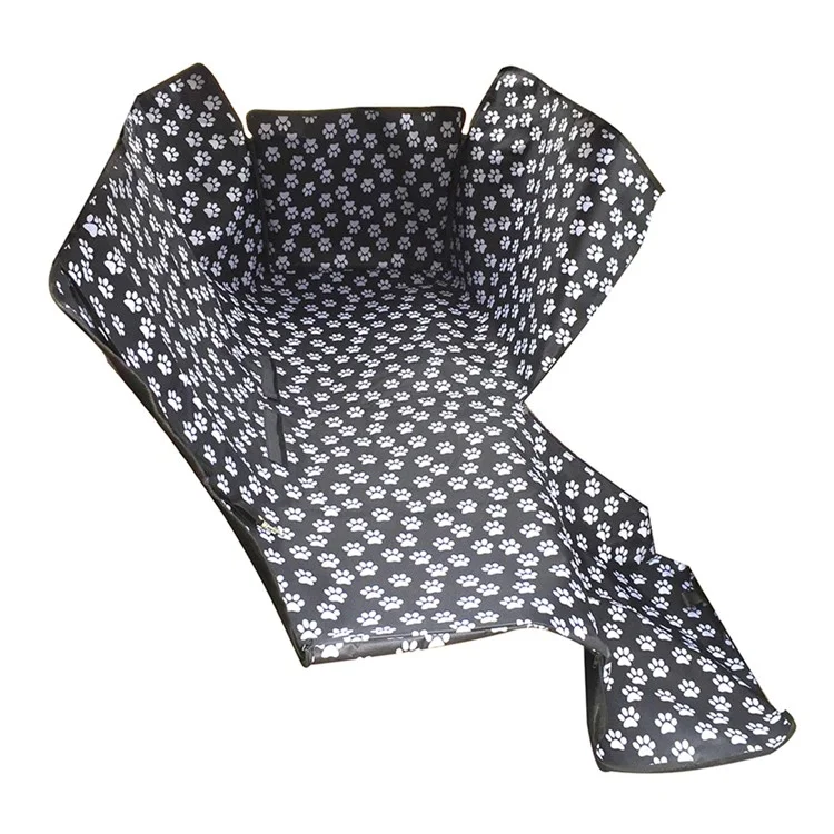 YF-1591 Almohadilla impermeable con estampado de la pata del gato Cojín para perro para el asiento trasero del coche, 130*145*40 cm