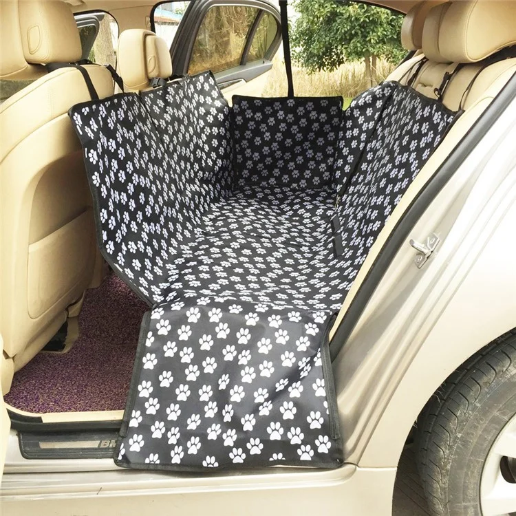 YF-1591 Almohadilla impermeable con estampado de la pata del gato Cojín para perro para el asiento trasero del coche, 130*145*40 cm