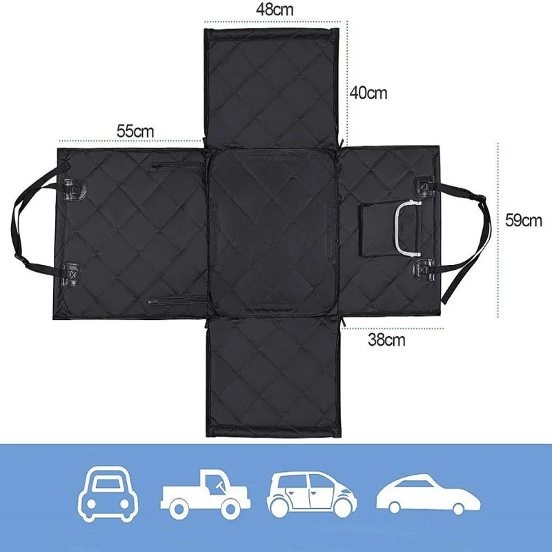 Waterproof Oxford Fabric Removable Folding Single Seat Car Pet Mat