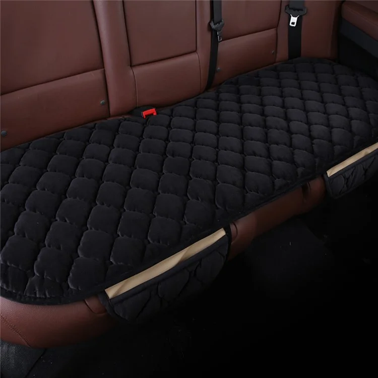 xdg-02 Juego de 3 Piezas de Almohadillas para Asiento de Coche Delantero y Trasero Calientes Antideslizantes - Negro