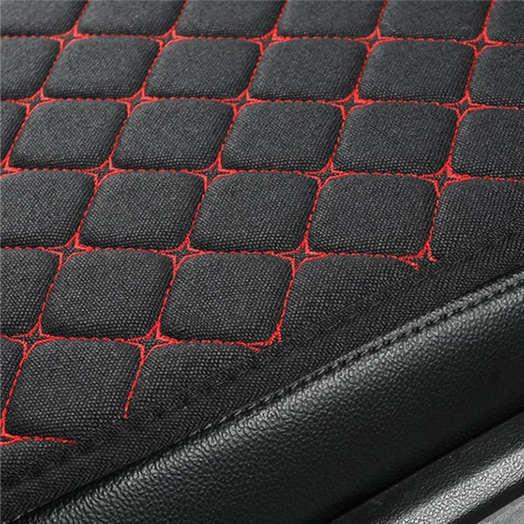 4Pcs / Set 2 x Car Front Seat Cover+2 x Car Seat Back Cushion for Leg Pressure and Back Pain Relief - Black