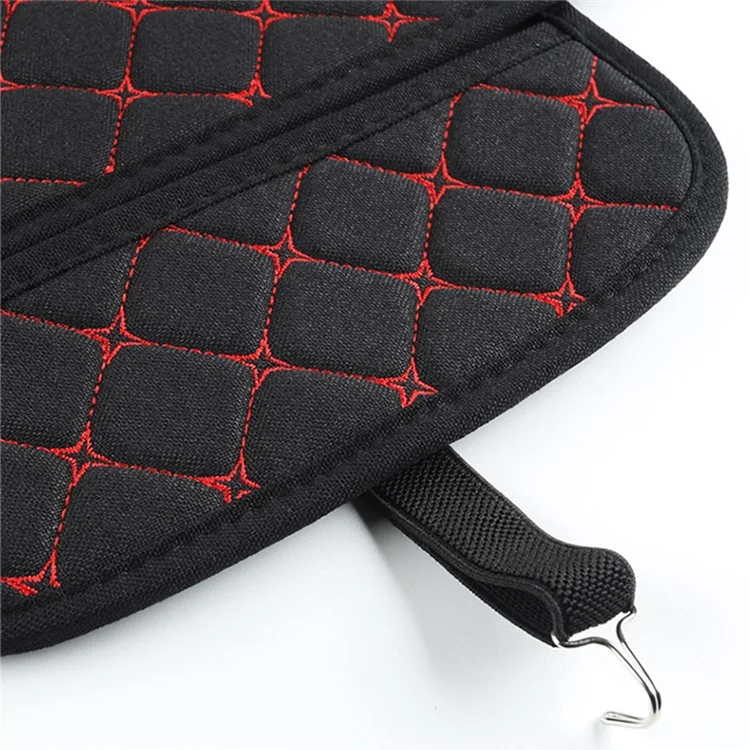 4Pcs / Set 2 x Car Front Seat Cover+2 x Car Seat Back Cushion for Leg Pressure and Back Pain Relief - Black