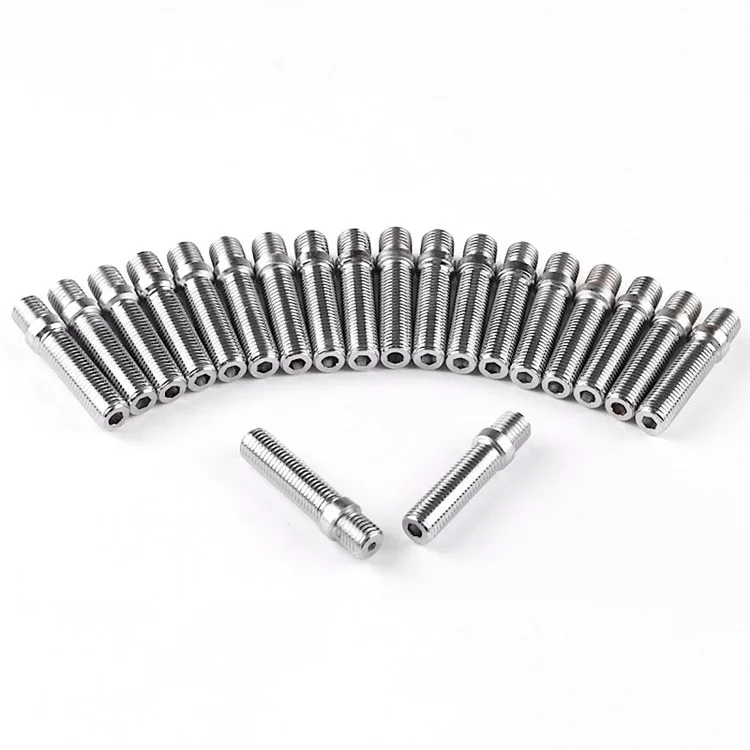 20PCS 58mm Universal Car Modification Extended Wheels Stud Conversion M12x1.5 to M12x1.5 Screw Adapter for German Cars