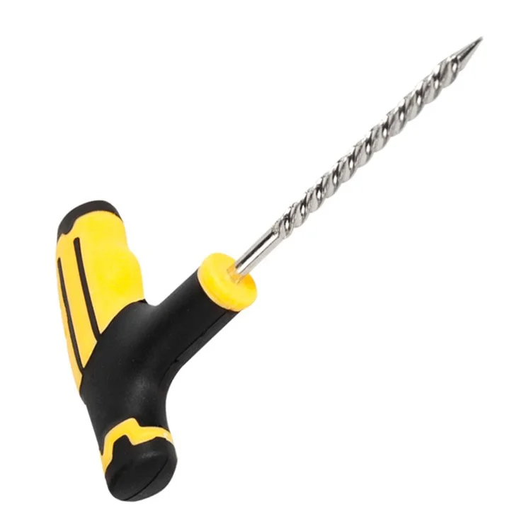 BY-1308 Car Tire Repair Tool Kit Tyre Puncture Tool with Rubber Strip + Gloves (without Glue)