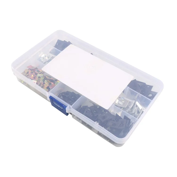 Kit d'assortiment de 180 pièces de clips en U en acier au carbone A7860 M3+M4+M5+M6 avec boîte