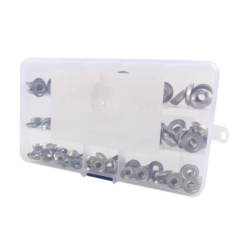 A7768 250Pcs 304 Stainless Steel Countersunk Finish Cup Washers Gasket Fasteners