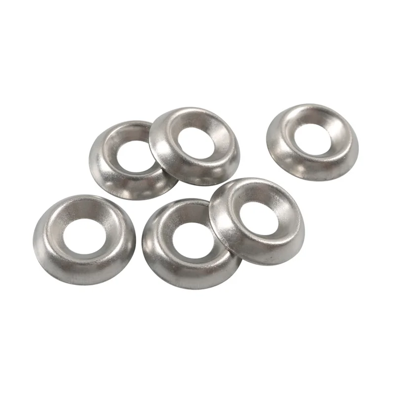 A7768 250Pcs 304 Stainless Steel Countersunk Finish Cup Washers Gasket Fasteners
