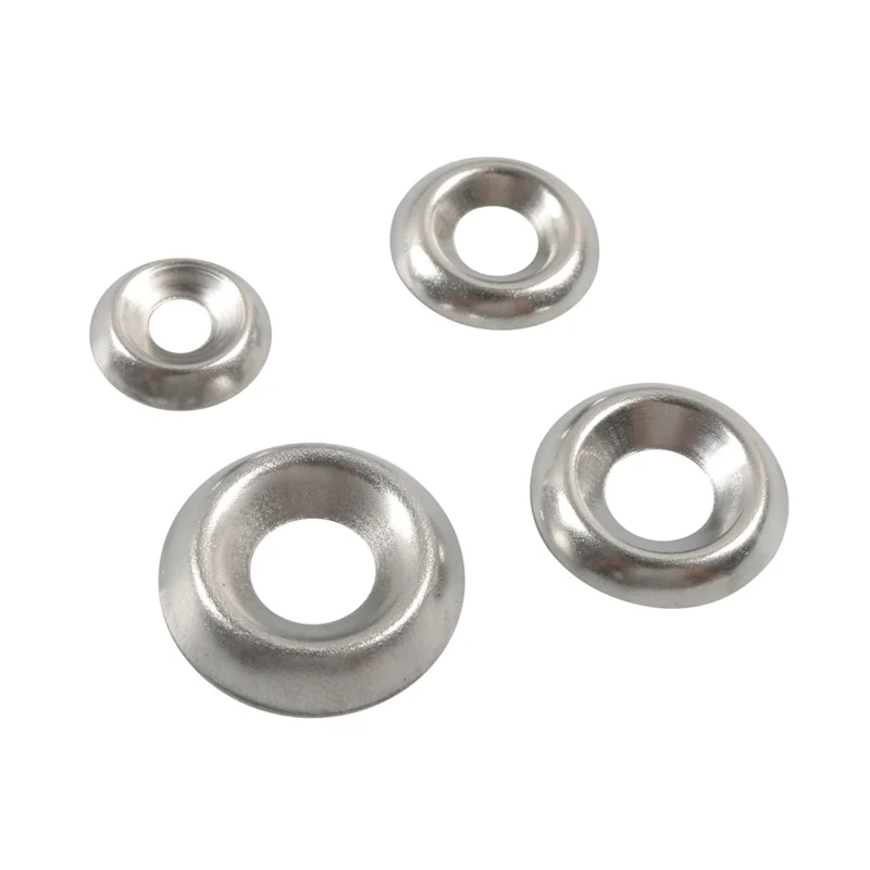 A7768 250Pcs 304 Stainless Steel Countersunk Finish Cup Washers Gasket Fasteners