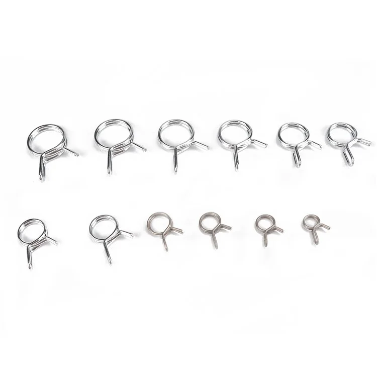 A2396 250Pcs Fuel Line Hose Double Spring Clip Pipe Tube Clamp Kit
