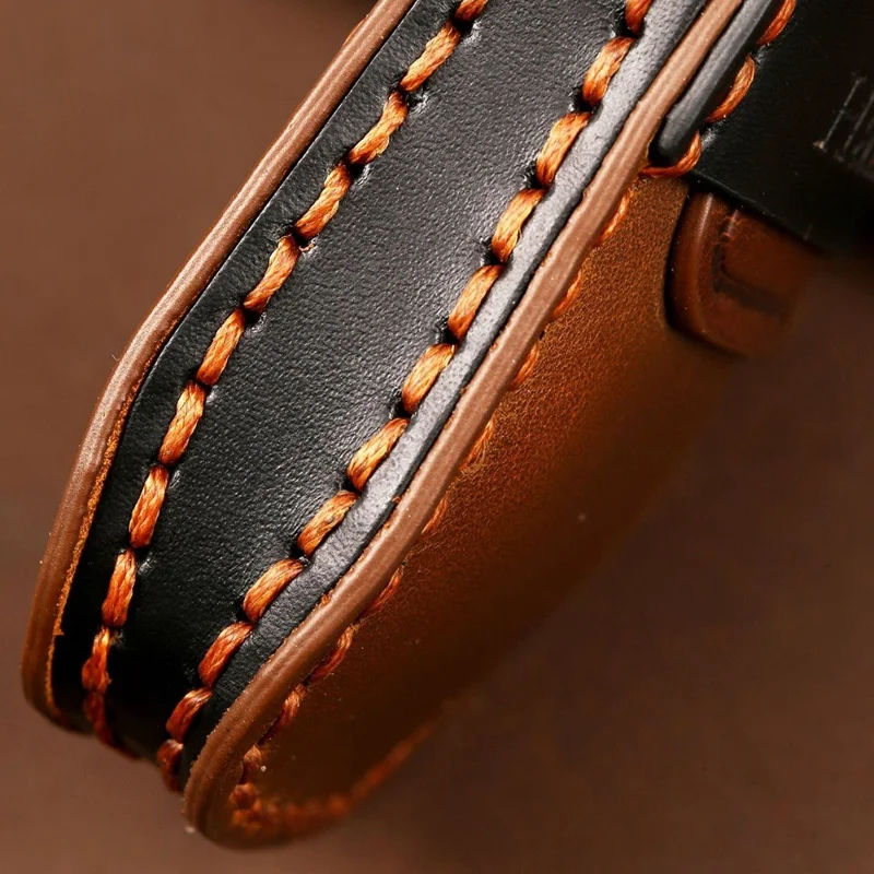 HALLMO C017 for E300L Car Cowhide Leather Key Protective Cover Anti-scratch Key Case - Blue