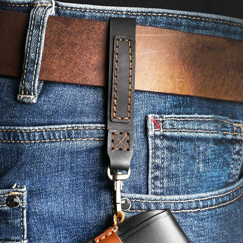 HALLMO C017 for E300L Car Cowhide Leather Key Protective Cover Anti-scratch Key Case - Blue