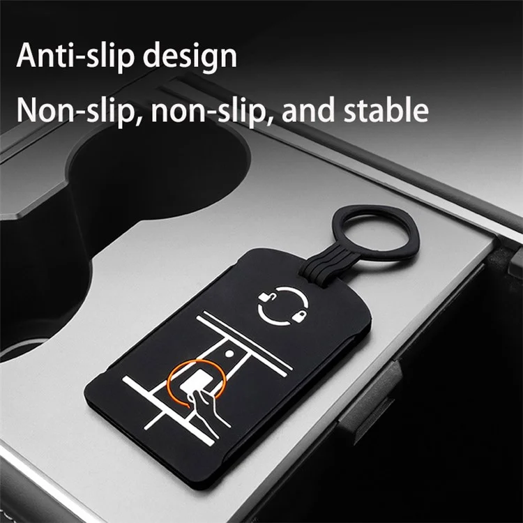 M10736 Compatible with Tesla Model 3 / Y Flexible Silicone Car Key Card Holder Case Sleeve Protector