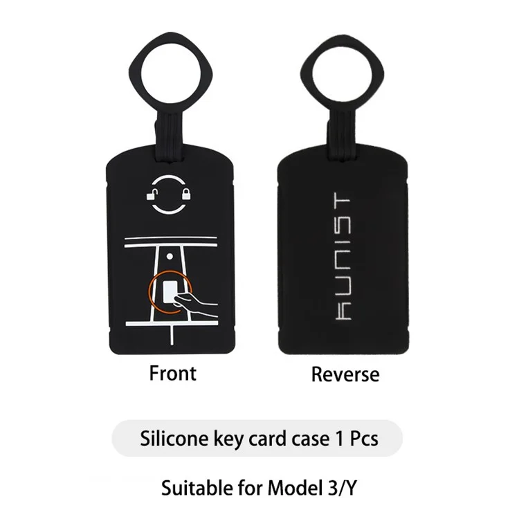 M10736 Compatible with Tesla Model 3 / Y Flexible Silicone Car Key Card Holder Case Sleeve Protector