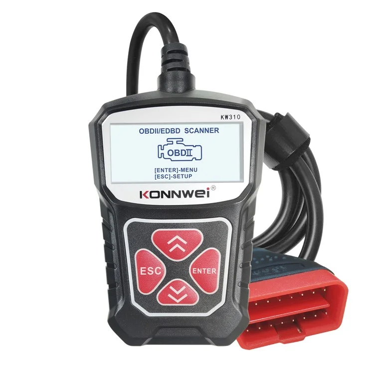 KONNWEI KW310 Car Engine Trouble Code Detector Scanner Seven Language Supported - Black