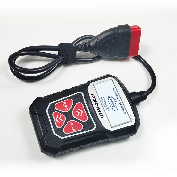 KONNWEI KW310 Car Engine Trouble Code Detector Scanner Seven Language Supported - Black