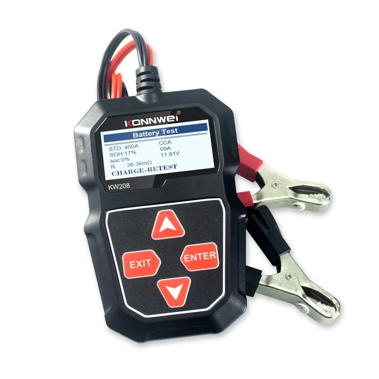 Konnwei KW208 Automotive Battery Tester Car Digital 12V 100-2000CCA Strumento Di Prova Del Sistema Di Ricarica