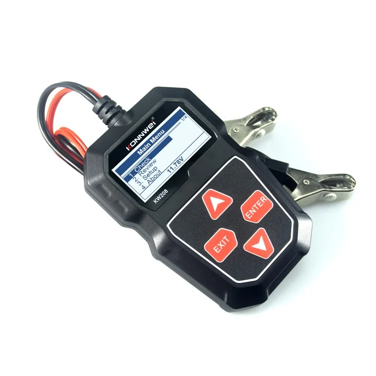 KONNWEI  KW208 Automotive Battery Tester Car Digital 12V 100-2000CCA Cranking Charging System Test Tool