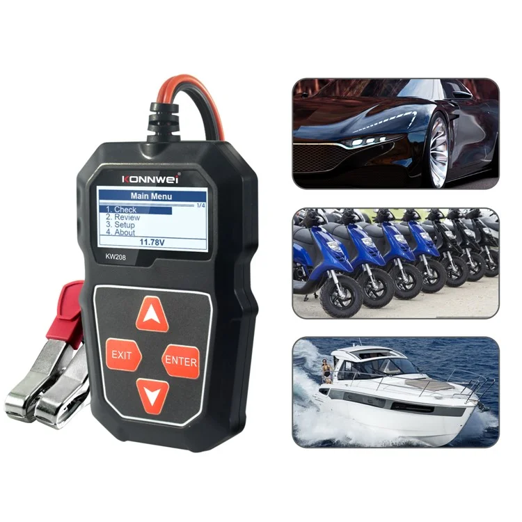 Konnei KW208 Automotive Batterieprüfgerät Auto Digital 12V 100-2000CCA Cranking Ladesystem Testwerkzeug