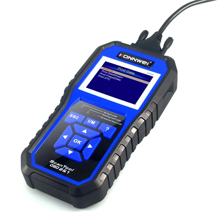 KONNWEI KW450 Leitor de Código OBDII Scanner Leitor de Falha de Motor Scanner de Diagnóstico para VW Audi Skoda 