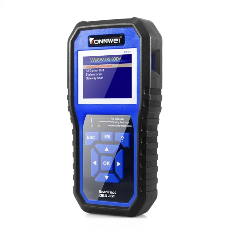 KONNWEI KW450 Leitor de Código OBDII Scanner Leitor de Falha de Motor Scanner de Diagnóstico para VW Audi Skoda 
