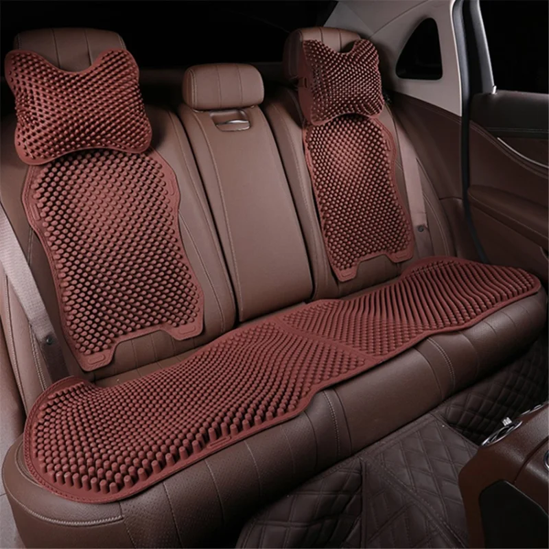 Almofada de suporte lombar de silicone respirável para o verão - Cinza