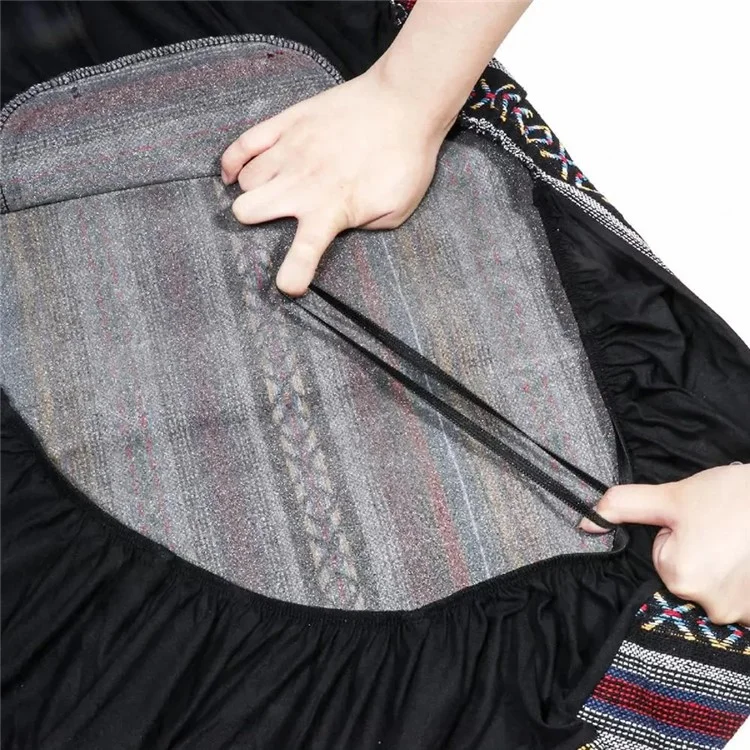 4 piezas / Conjunto de estilo étnico Cubierta de asiento delantero de coche de cobertura completa Protector Antideslizante Automotriz Cubierta de cojín (2 x Cubierta de reposacabezas + 2 x Cubierta de asiento delantero)