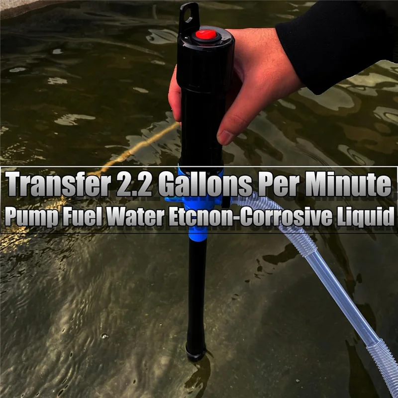Portable Electric Fuel Transfer Pump Battery Powered Siphon Pump for Car Gas Tank and Water - Blue