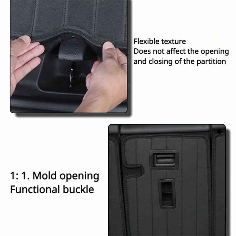 TSL1093 3Pcs / Set For Model Y Car Oxford Cloth Rear Trunk Mat Cushion Cargo Liner