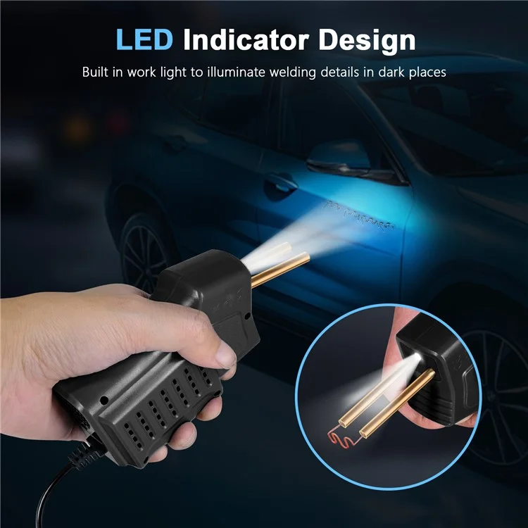HLW-500 50W Mini Handheld Welding Gun Car Bumper Repair Welding Tool - Schwarzer US-Stecker