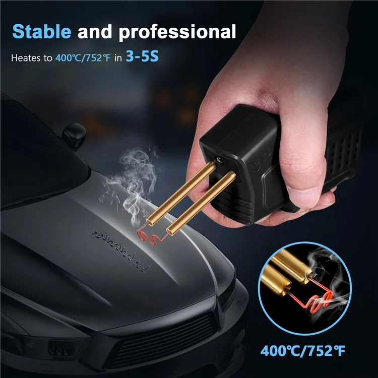 HLW-500 50W Mini Handheld Welding Gun Car Bumper Repair Welding Tool - Schwarzer US-Stecker