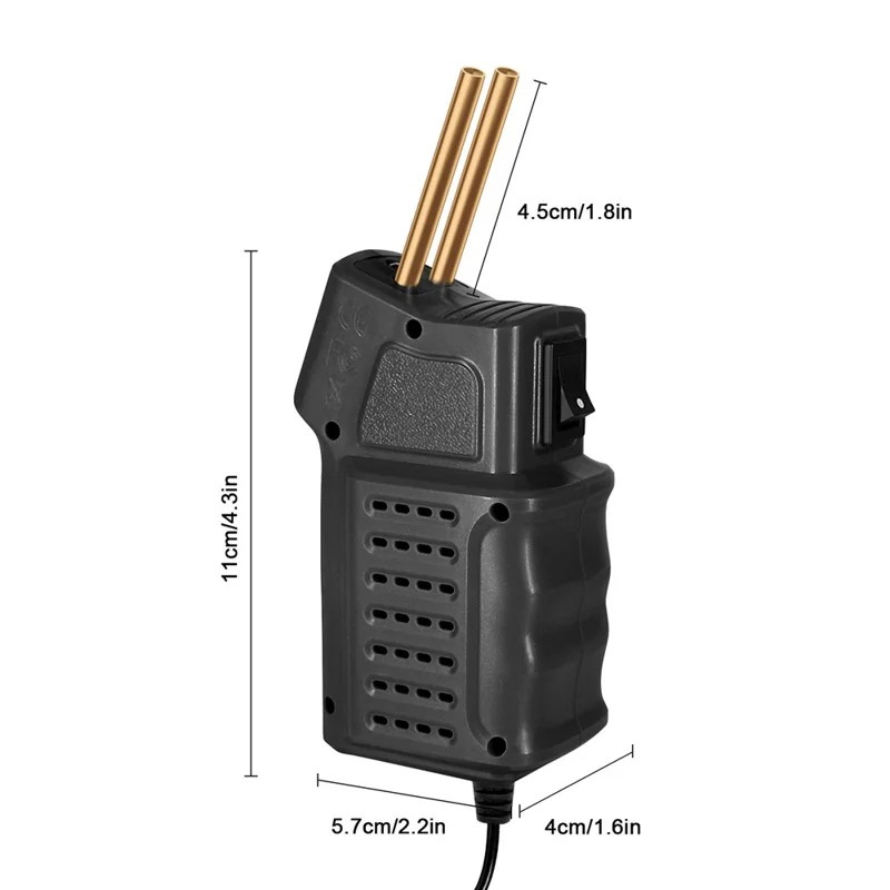 HLW-500 50W Mini Handheld Welding Gun Car Bumper Repair Welding Tool - Cyan EU Plug