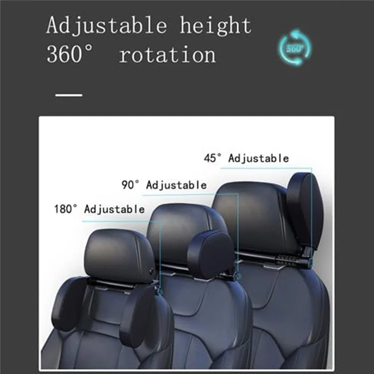 Descanso de cabeça para carro A05 Two Side Pillow para crianças e adultos, com espuma de memória - Preto