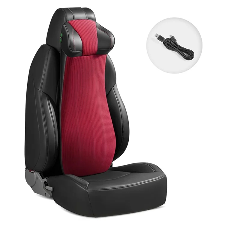 Xiongguan LT002 ​​2-em-1 Memória de Uma Peça de Espuma de Espuma Carconha Lombar Suporta Almofide - Vermelho
