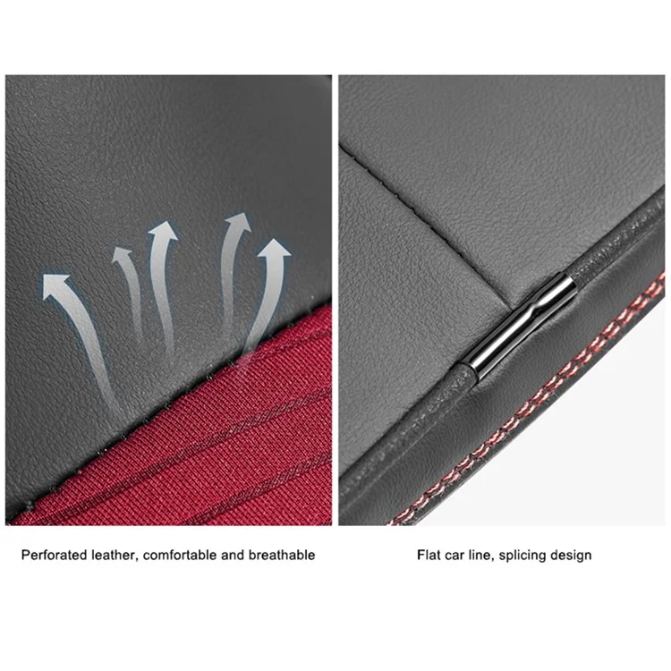 Xiongguan Lt002 2 in 1 Pad Posteriore Monopezzo Memory Foam Ergonomic Memory Support Cushion - Rosso