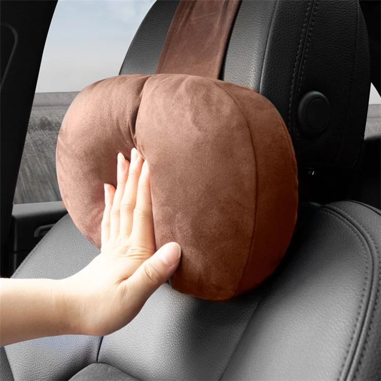 Supporto per il collo in memory foam per poggiatesta per auto, 1152, marrone