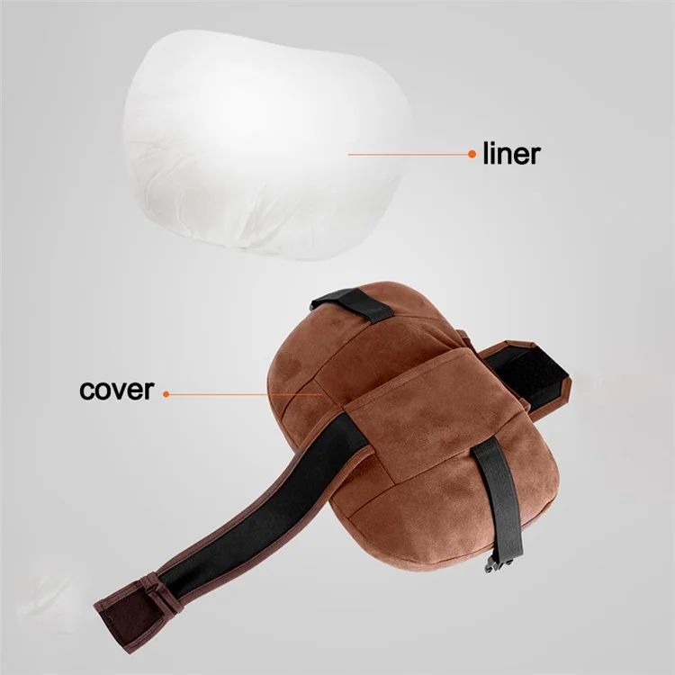 Supporto per il collo in memory foam per poggiatesta per auto, 1152, marrone