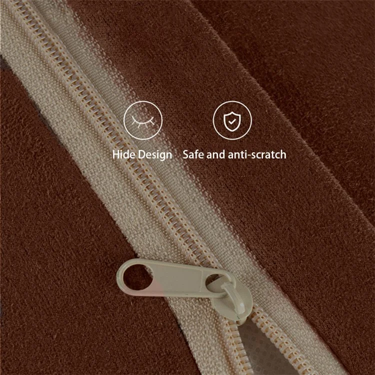 Oreiller de soutien lombaire pour siège auto 1152 - Suède + Mousse à mémoire de forme Soulagement de la fatigue Coussin lombaire - Brun