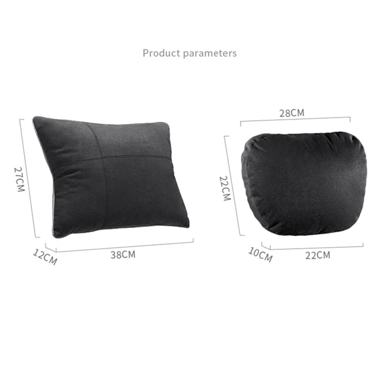 Oreiller de soutien lombaire pour siège auto 1152 - Suède + Mousse à mémoire de forme Soulagement de la fatigue Coussin lombaire - Brun