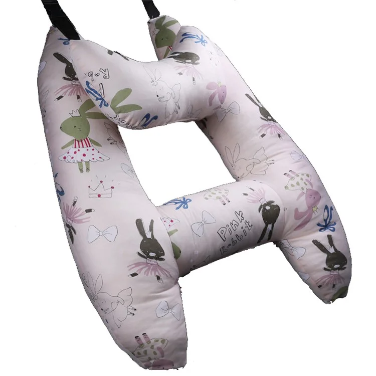 SWIMMDIARY H-Shape Kid Sleeping Head Support Car Seat Safety Neck Pillow Travel Cushion - Rabbit in Skirt