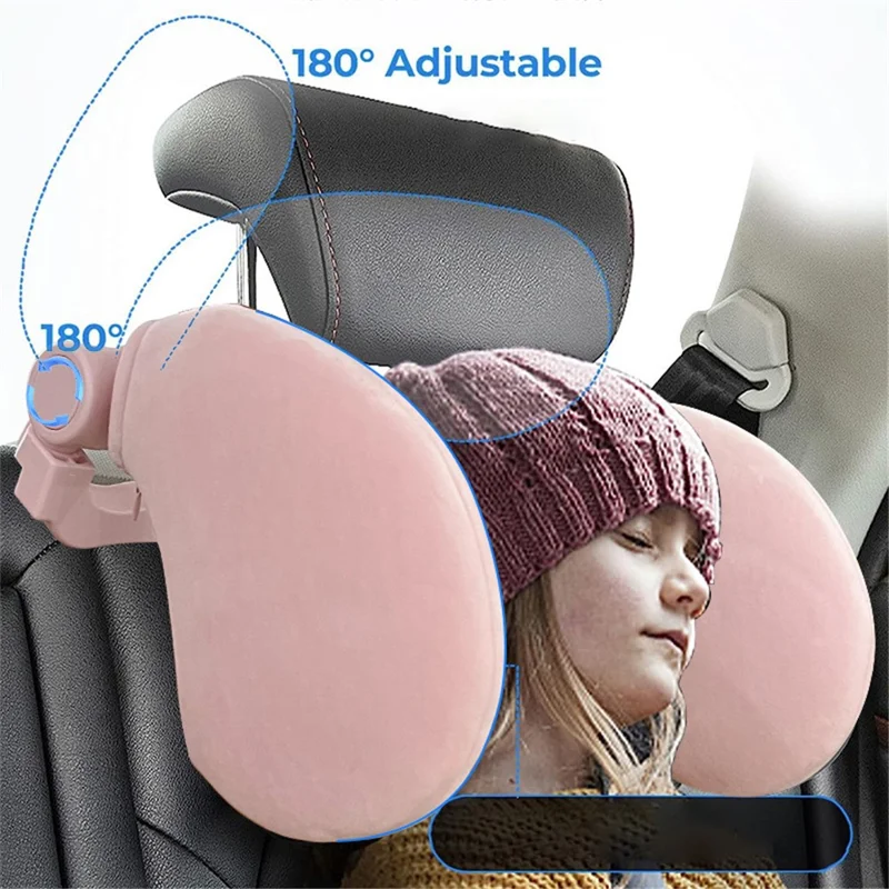 Almofada de Descanso para Cabeça CARFU AC-410 Ajustável - Rosa