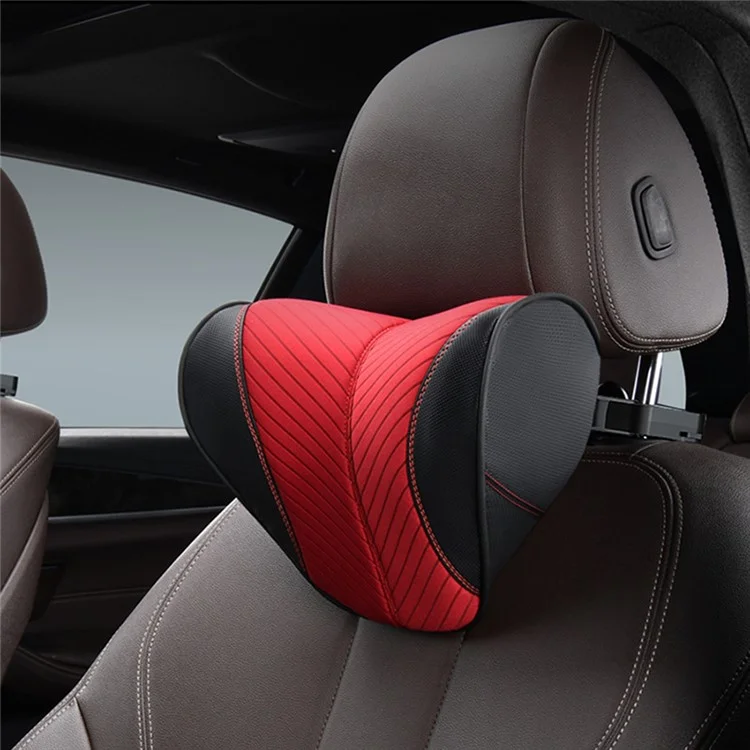 ZJ002 9D Siège d'automobile Appui-tête Universel Réglable Mécanique avec Support - Rouge