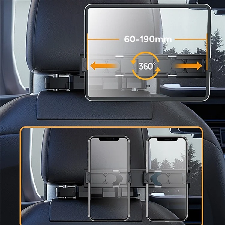 ZJ002 9D Siège d'automobile Appui-tête Universel Réglable Mécanique avec Support - Rouge
