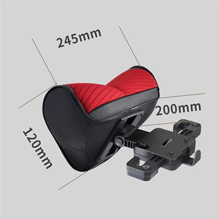 ZJ002 9D Siège d'automobile Appui-tête Universel Réglable Mécanique avec Support - Rouge