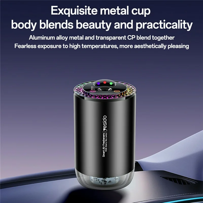 YESIDO VC14 Car Aromatherapy Diffuser Smart Air Freshener Rechargeable RGB Starry Sky Ambient Lamp